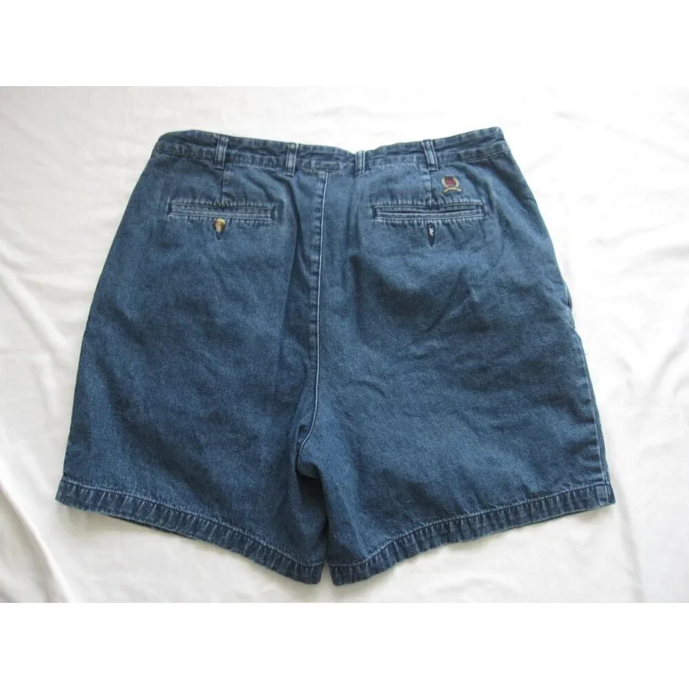 Vtg Tommy Hilfiger Chambray Men Streetwear Retro Minimalist Shorts Sz 38 (MP451)